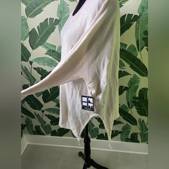 Nordstrom Rack Cloth By Design Womens Cream Oversized Tie Sweater Large NWT - Picture 7 of 8